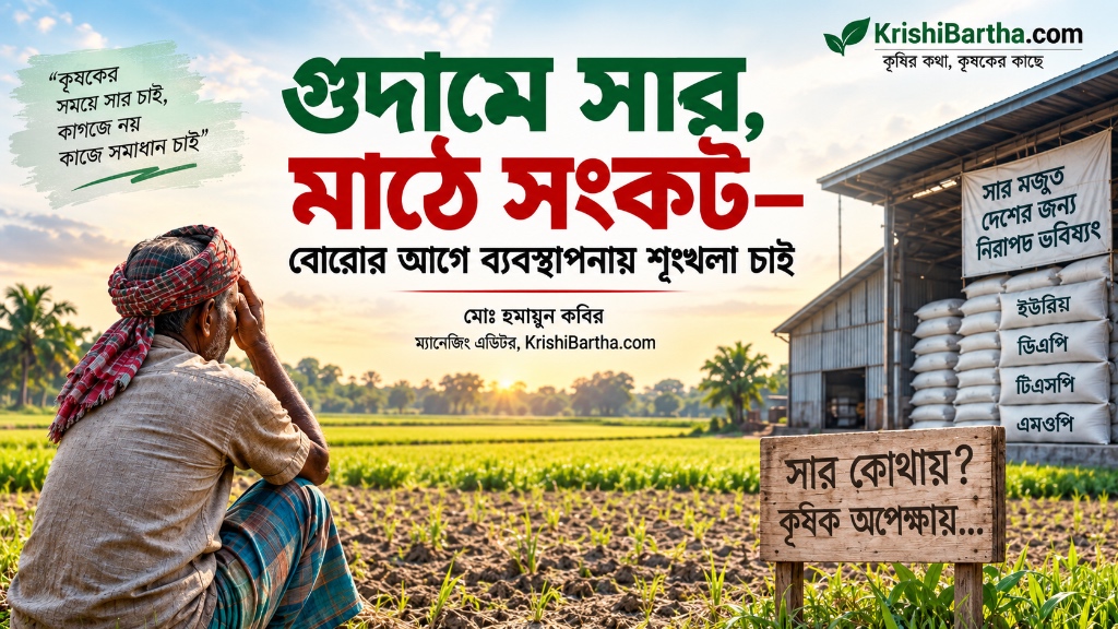 বোরো মৌসুমের আগে সার সরবরাহ ও কৃষকের সংকট নিয়ে KrishiBartha সম্পাদকীয়