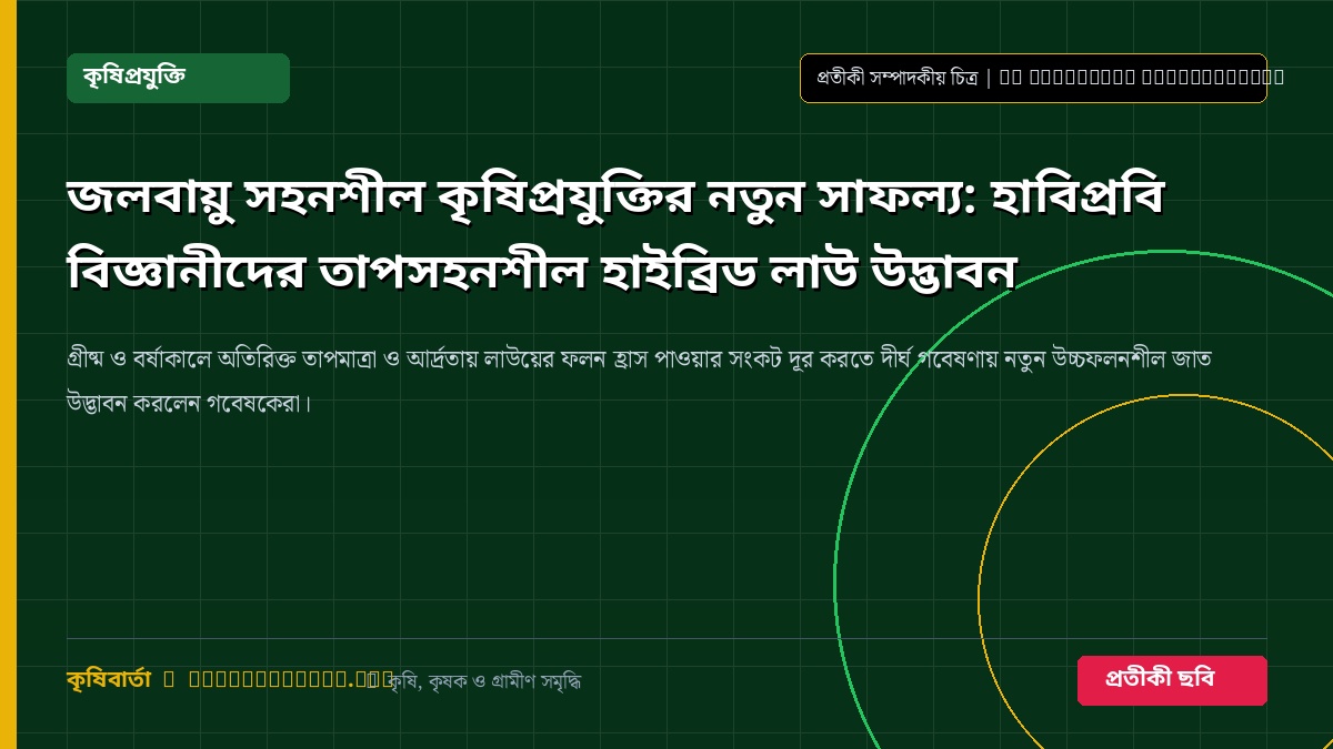 উচ্চফলনশীল সবজি গবেষণা ক্ষেত প্রতীকী চিত্র